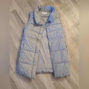 Liz Claiborne Light Gray Quilted Vest